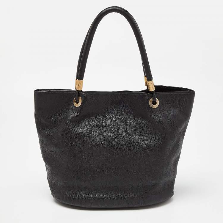 Pre Owned Lancel Black Leather Tote