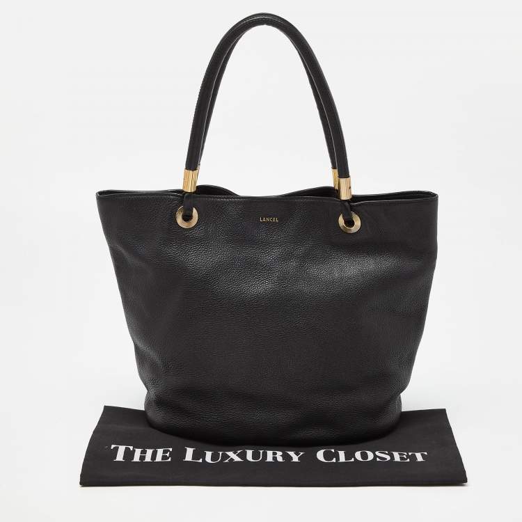 Pre Owned Lancel Black Leather Tote