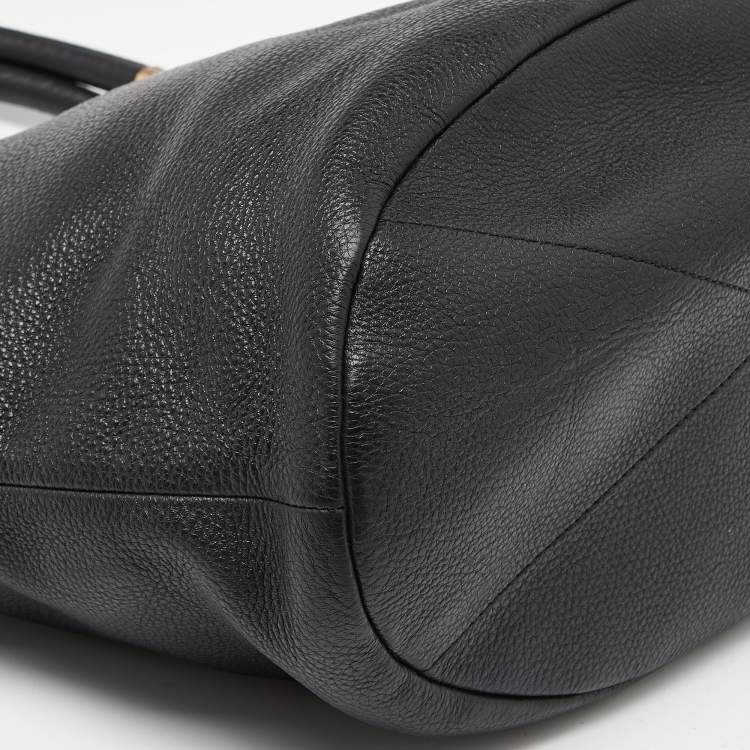Pre Owned Lancel Black Leather Tote