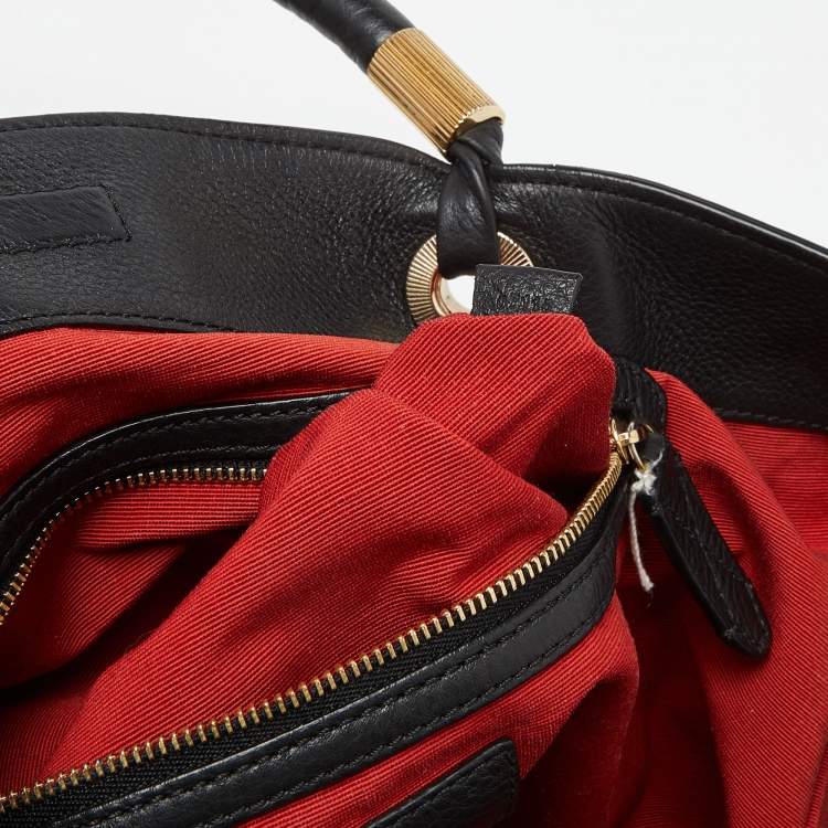Pre Owned Lancel Black Leather Tote