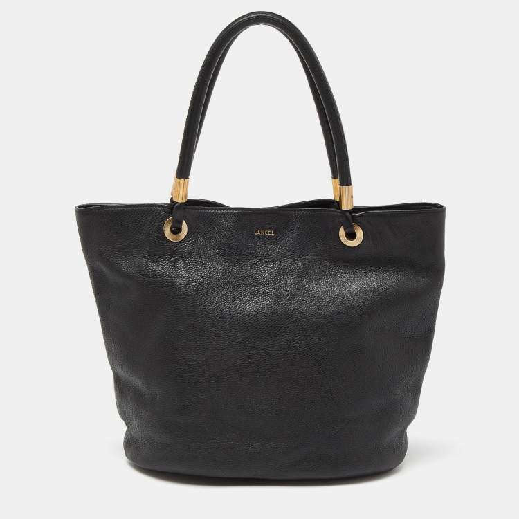 Pre Owned Lancel Black Leather Tote