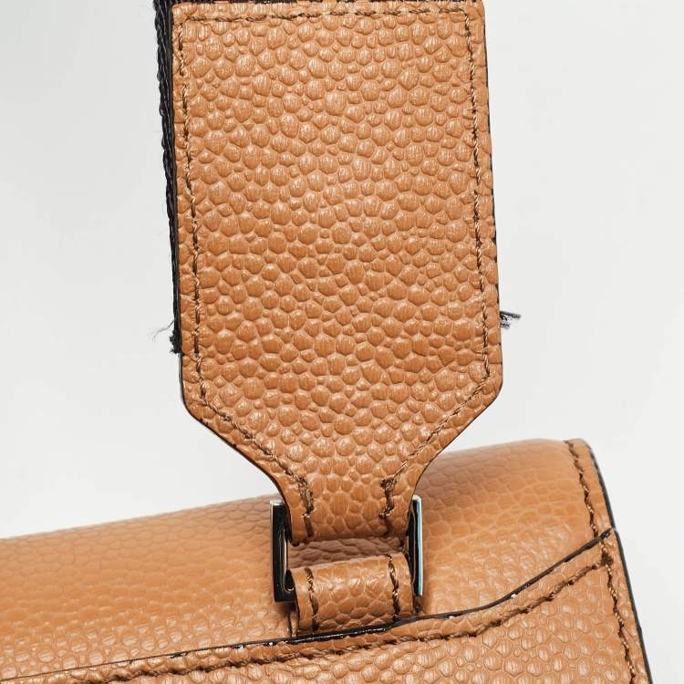 Pre Owned Lancel Brown/Black Leather Mini Neon de Lancel Crossbody Bag