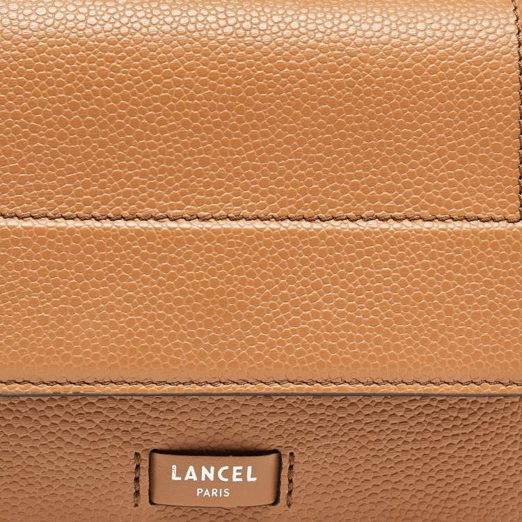 Pre Owned Lancel Brown/Black Leather Mini Neon de Lancel Crossbody Bag