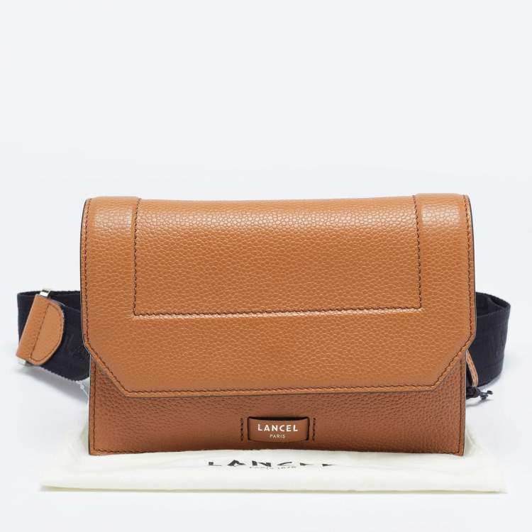 Pre Owned Lancel Brown/Black Leather Mini Neon de Lancel Crossbody Bag