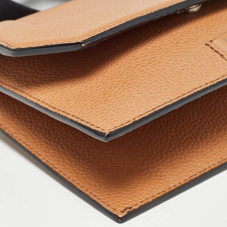Pre Owned Lancel Brown/Black Leather Mini Neon de Lancel Crossbody Bag