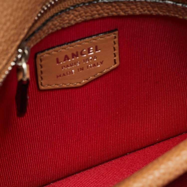 Pre Owned Lancel Brown/Black Leather Mini Neon de Lancel Crossbody Bag
