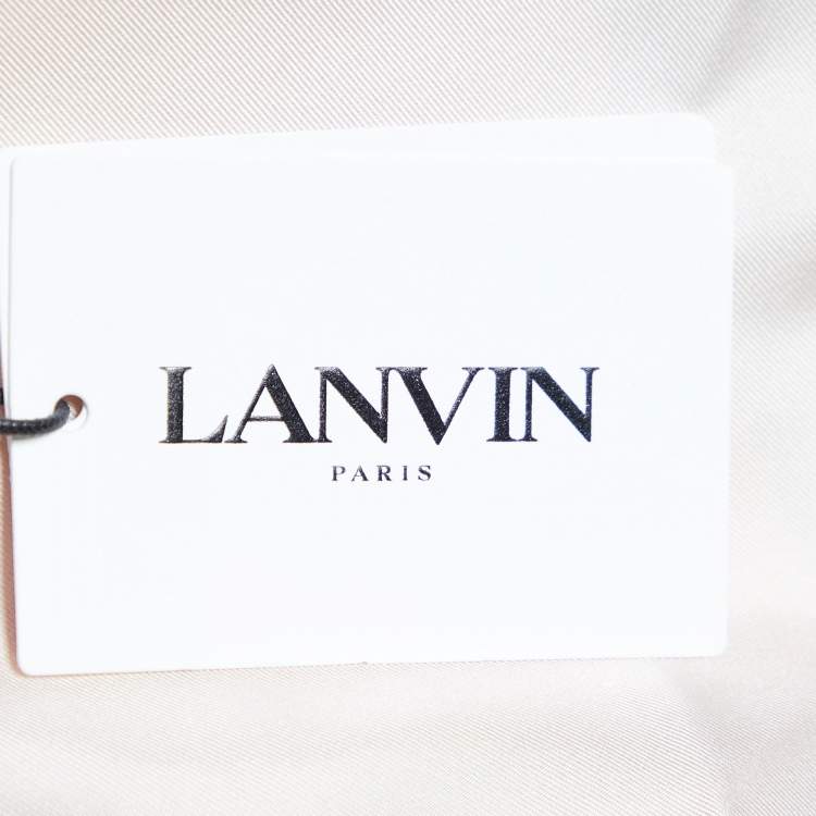 Pre Owned Lanvin Light Pink Apple Bag Printed Silk Square Scarf