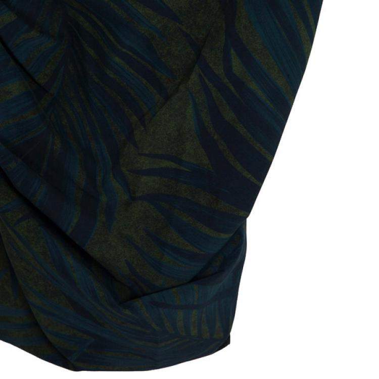 Pre Owned Lanvin Palm Leaf Print Cocktail Dress S