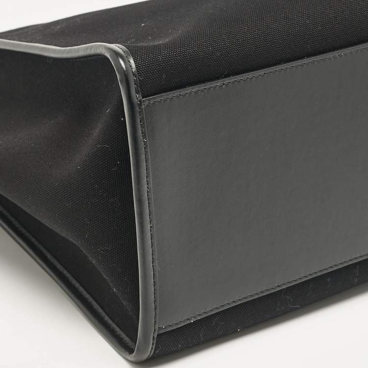 Pre Owned Lanvin Black Canvas and Leather Medium In & Out Tote
