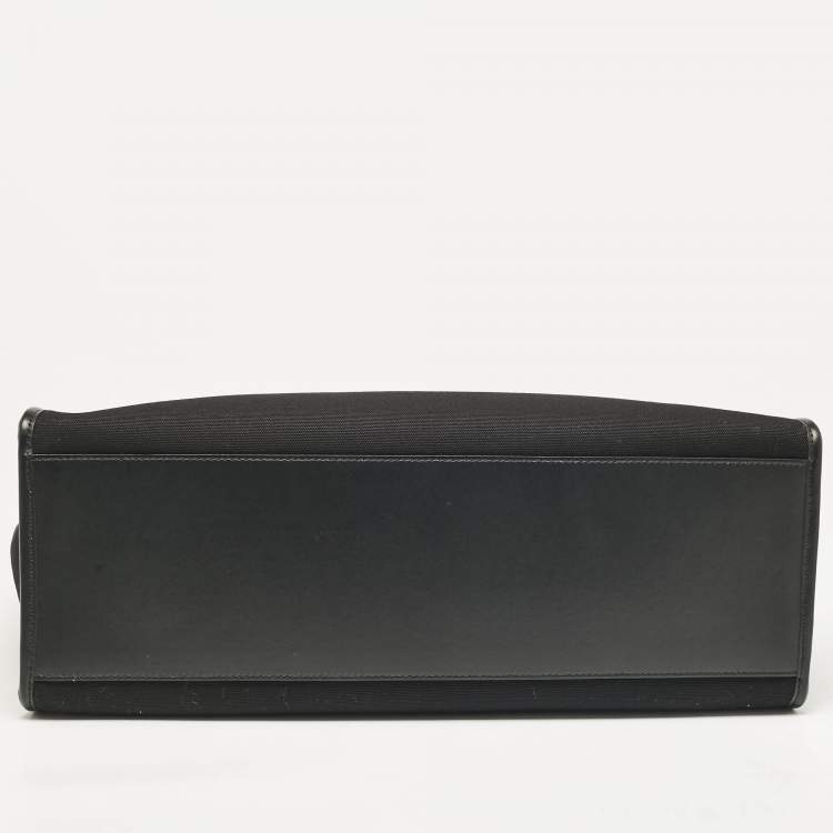 Pre Owned Lanvin Black Canvas and Leather Medium In & Out Tote