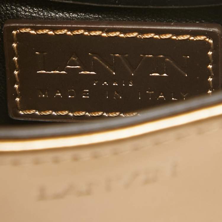 Pre Owned Lanvin Bronze Patent Leather Nano Cat Hobo