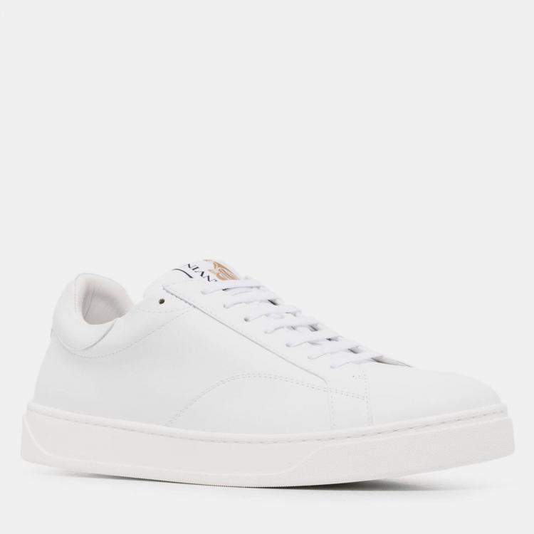 Pre Owned Lanvin Leather Sneaker in White Size 35