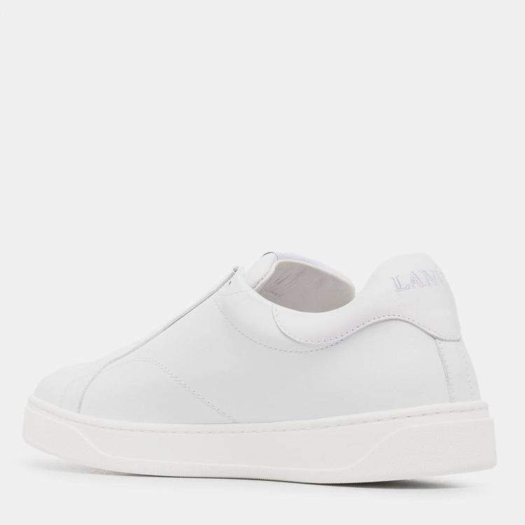 Pre Owned Lanvin Leather Sneaker in White Size 35