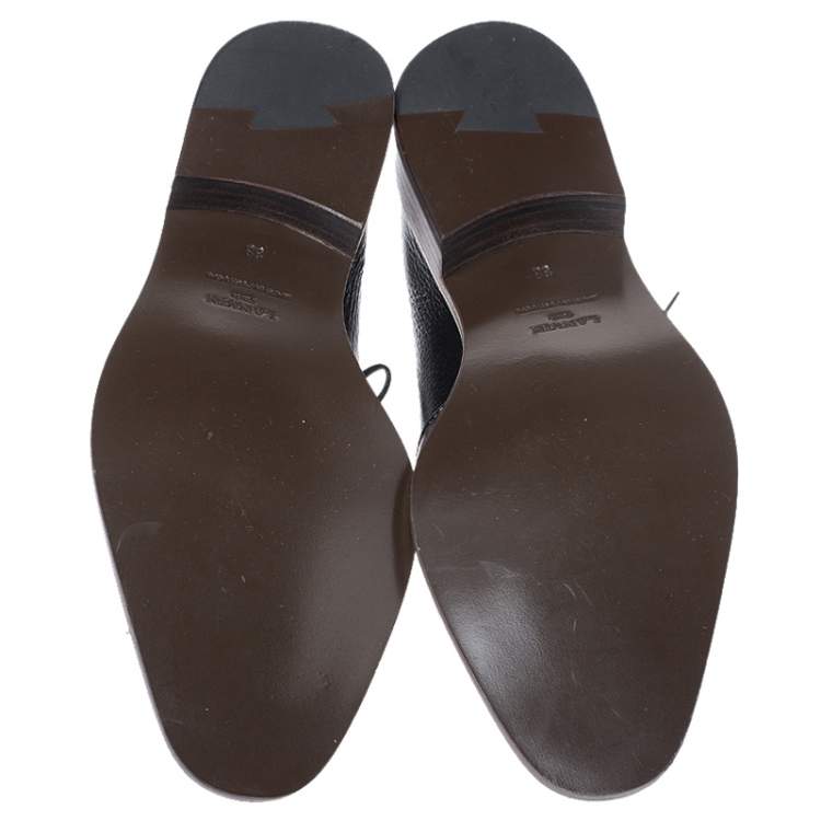 Pre Owned Lanvin Two Tone Leather Derby Shoes Size 38