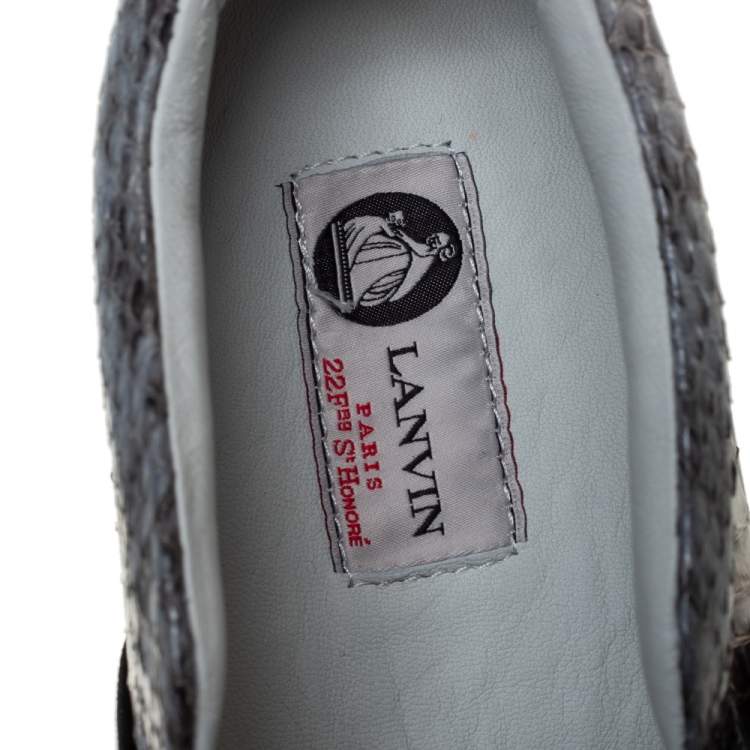 Pre Owned Lanvin Multicolor Python Slip On Sneakers Size 41