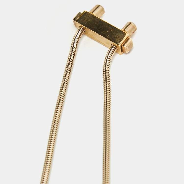 Pre Owned  Lanvin Collier Court en Laiton Couleur Gold Tone Necklace