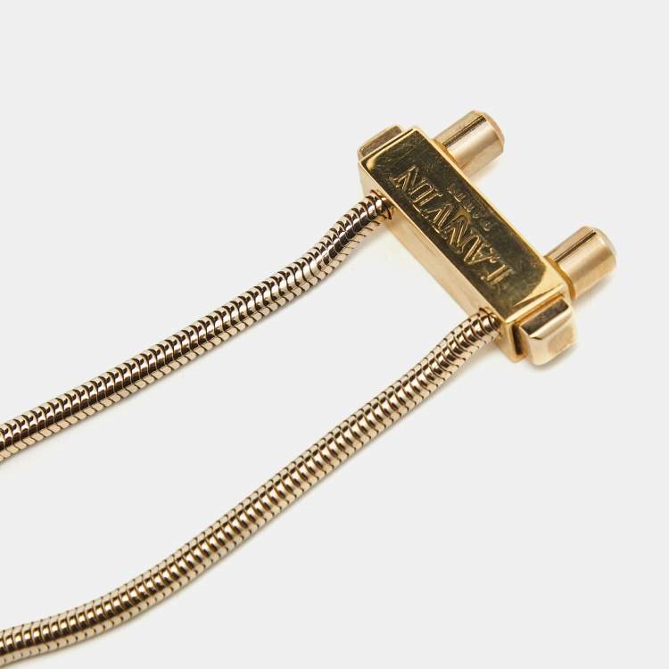 Pre Owned  Lanvin Collier Court en Laiton Couleur Gold Tone Necklace