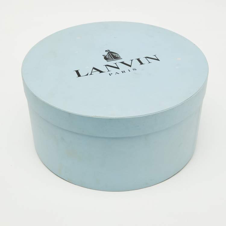 Pre Owned Lanvin Black Rabbit Felt Fedora Hat Size 59