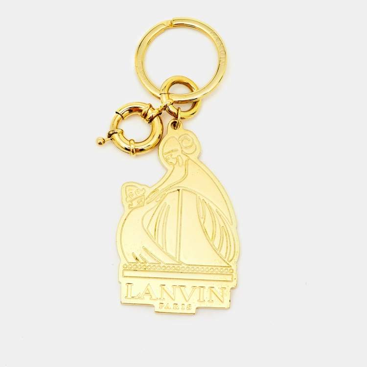 Pre Owned Lanvin Gold Tone Keychain