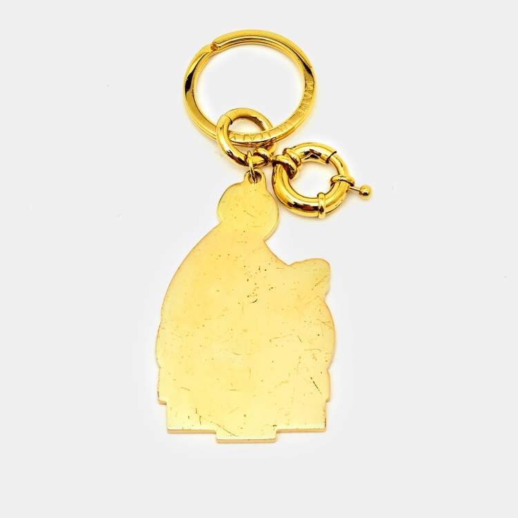 Pre Owned Lanvin Gold Tone Keychain