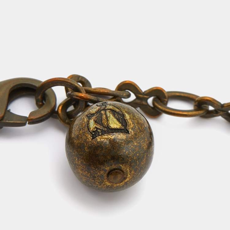 مملوكة مسبقًا Lanvin Gold Tone Happy Pendant Necklace 