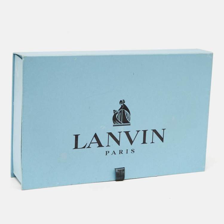 Pre Owned Lanvin Crystal Resin SIlver Tone Fabric Necklace