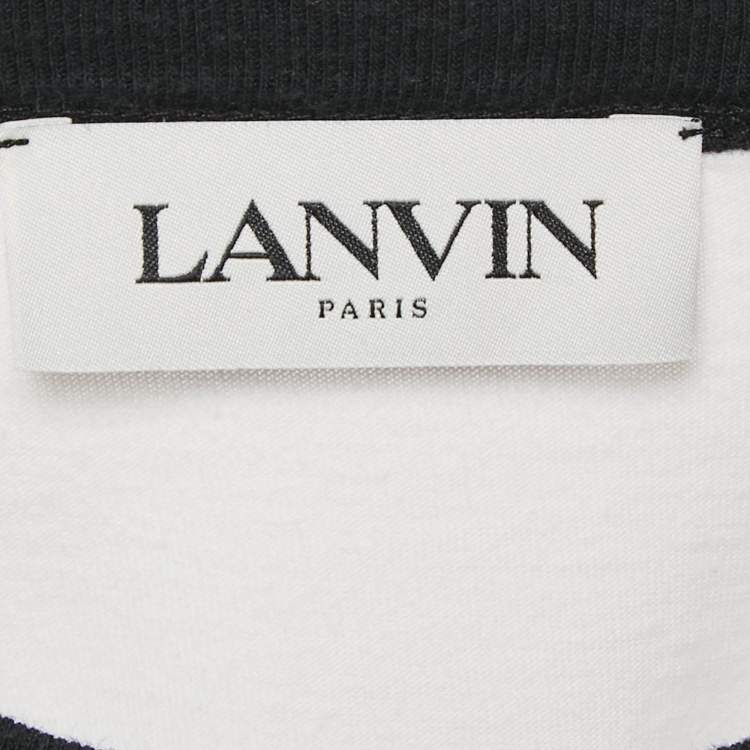 Pre Owned Lanvin White Printed Cotton Jersey T-Shirt S