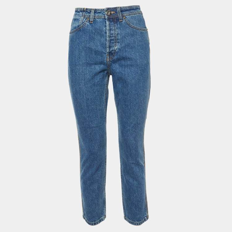 Pre Owned Lanvin Blue Washed Denim Jeans M Waist 28"