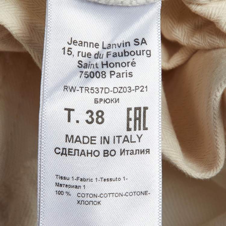 Pre Owned Lanvin White Denim Jeans M Waist 28"