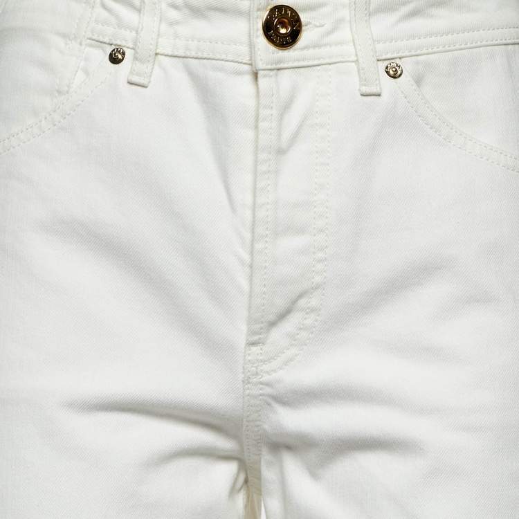 Pre Owned Lanvin White Denim Jeans M Waist 28"