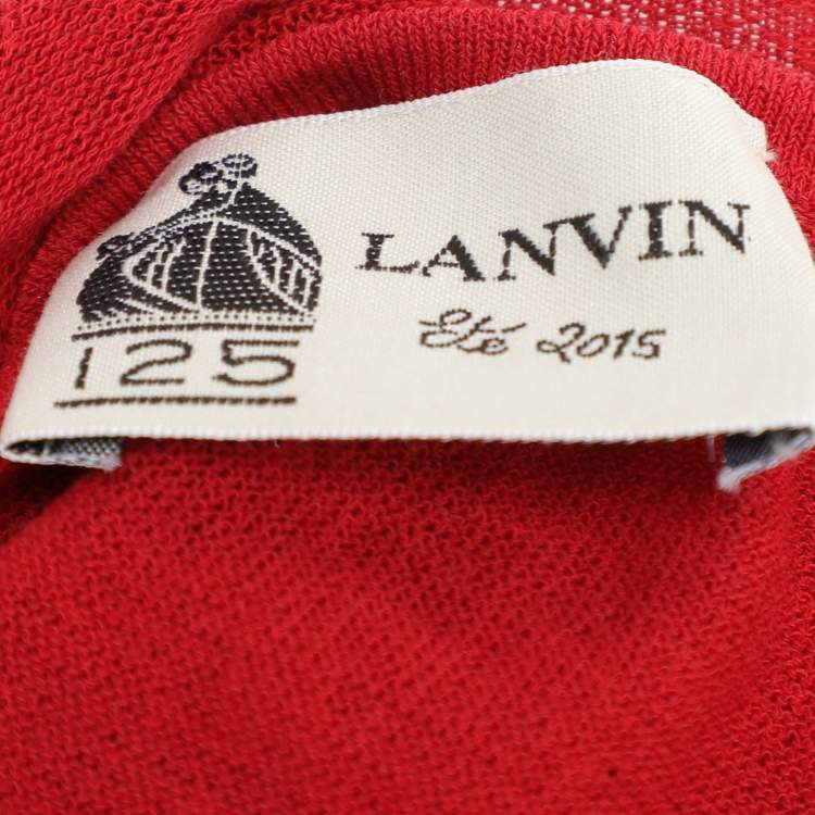 Pre Owned Lanvin Red Knit Knee-Length Dress TL