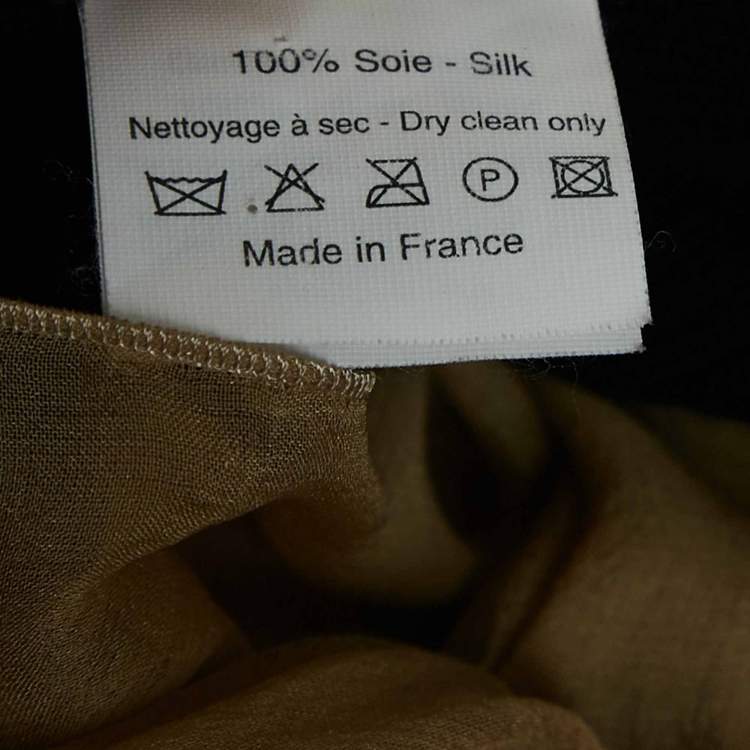 Pre Owned Lanvin Beige Sheer Silk Bow Detail Sleeveless Top S