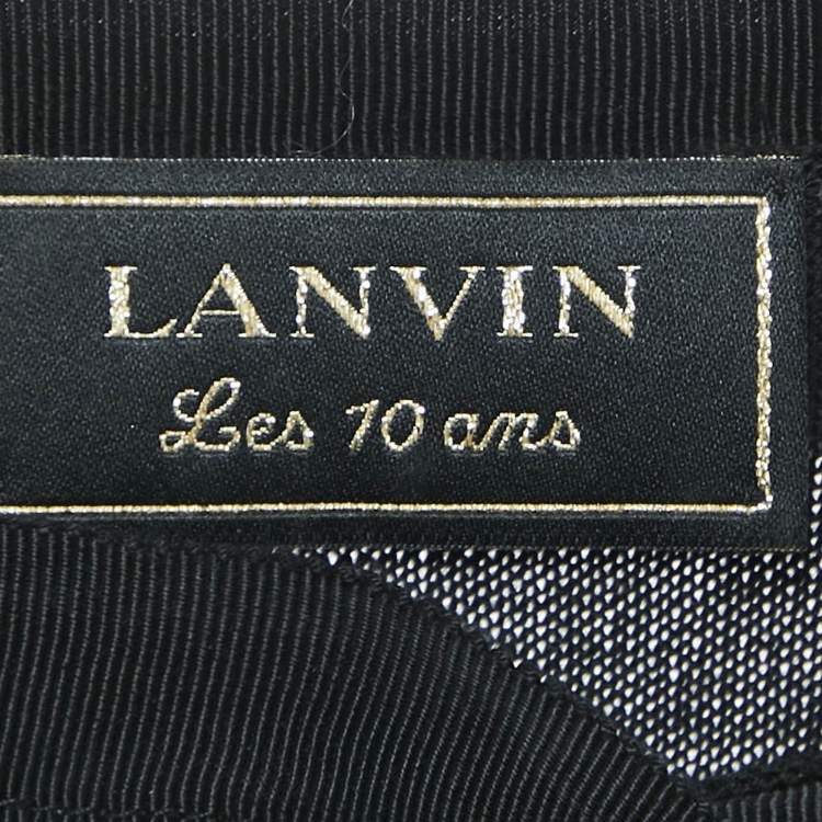 Pre Owned Lanvin Black Knit Embellished Neck Sleeveless Top M