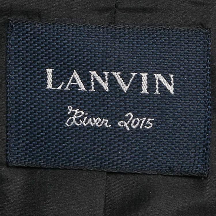 Pre Owned Lanvin Black Wool Sleeveless Coat L