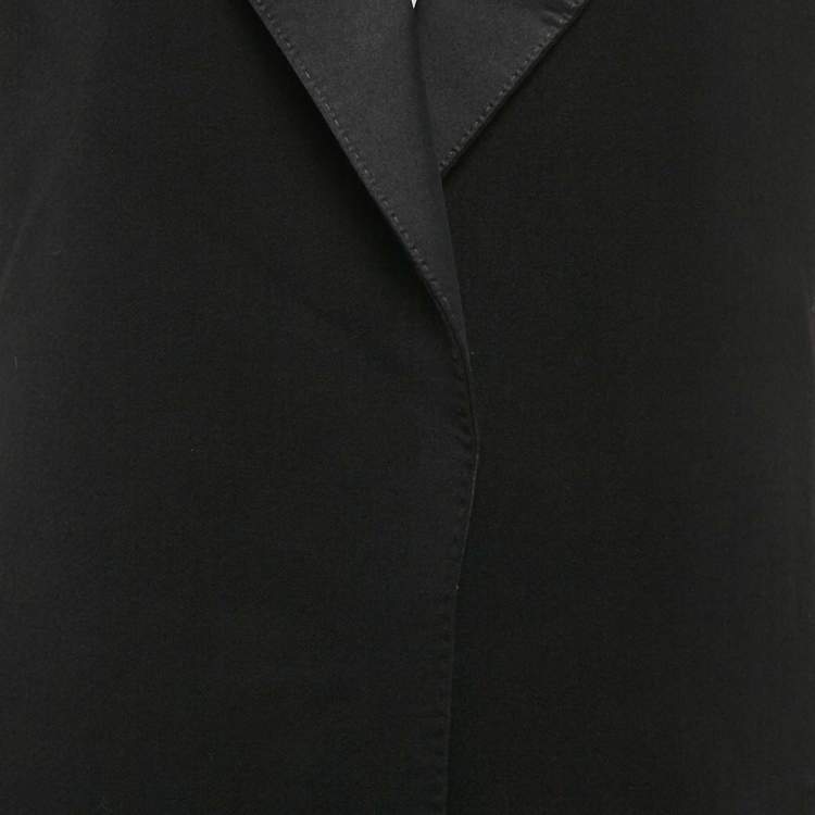 Pre Owned Lanvin Black Wool Sleeveless Coat L