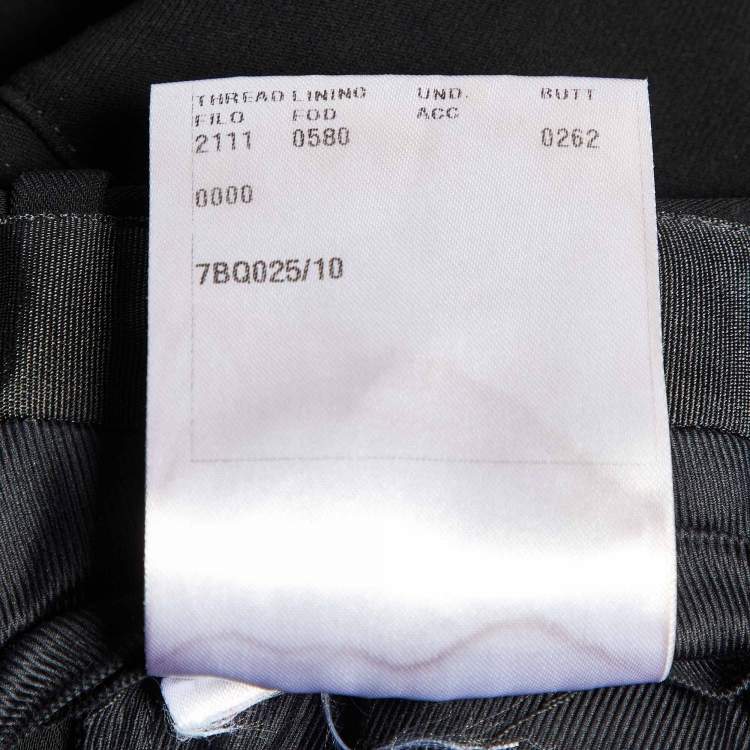 Pre Owned Lanvin Black Crepe Tapered Trousers M