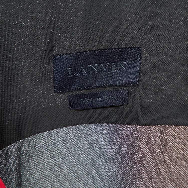 Pre Owned Lanvin Pink & Black Sleeveless Button Front Shirt M