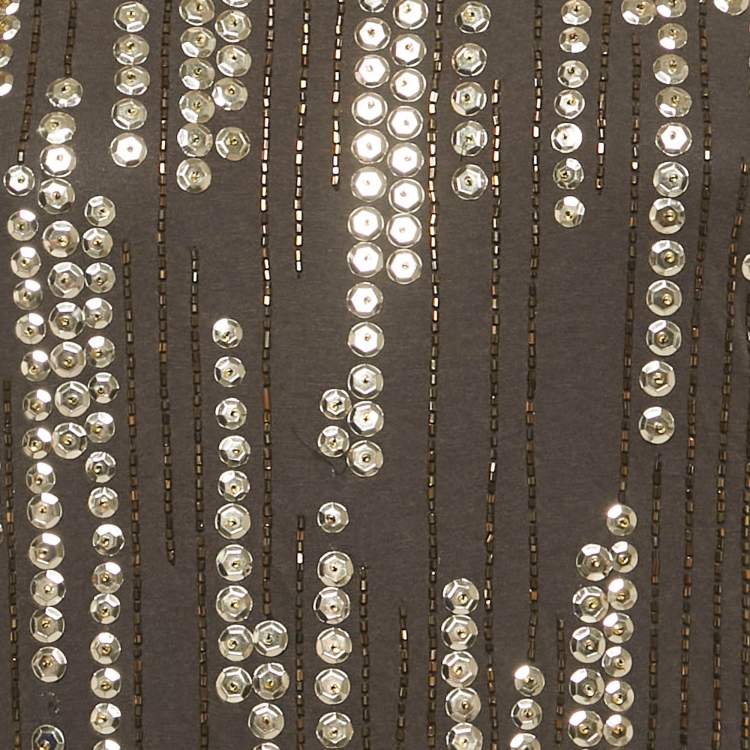 Pre Owned Lanvin Black Sequin Embellished Jersey Short Dress S