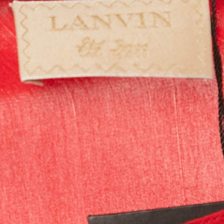 مملوكة مسبقًا Lanvin Red Silk One-Shoulder Mini Dress S