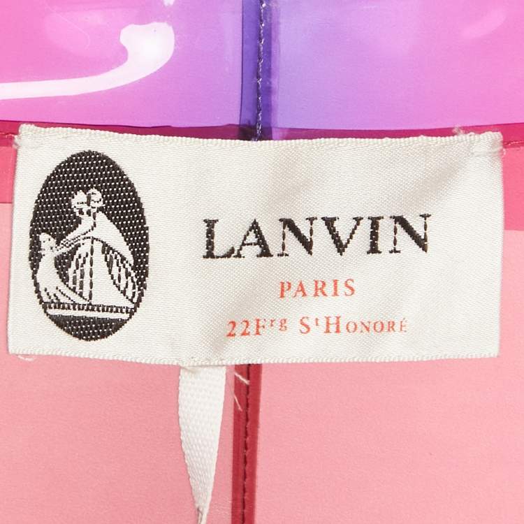 Pre Owned Lanvin Multicolor Synthetic Sheer Coat M