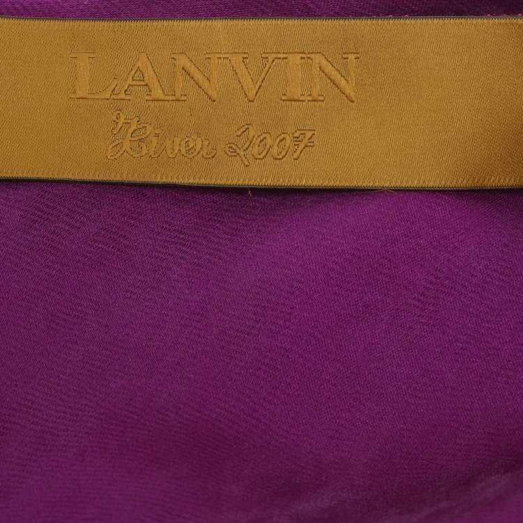 Pre Owned Lanvin Purple Silk Sleeveless Dress M
