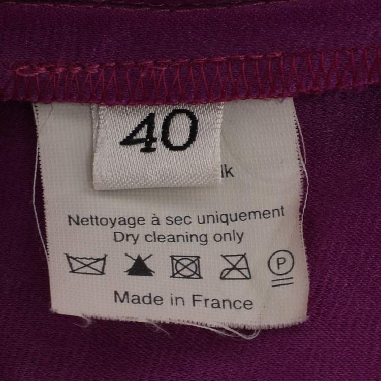 Pre Owned Lanvin Purple Silk Sleeveless Dress M