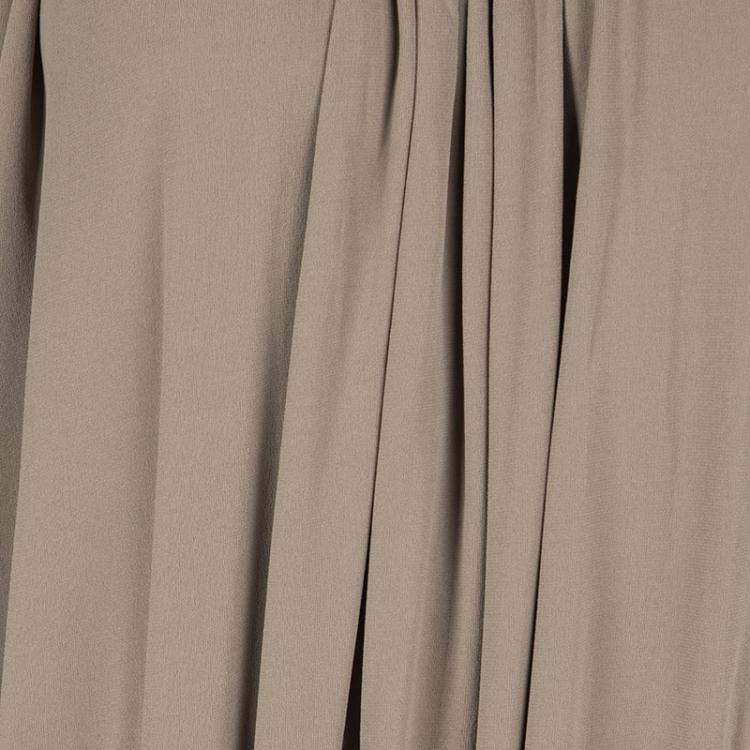 Pre Owned Lanvin Brown Gathered Draped Sleeveless Dress M