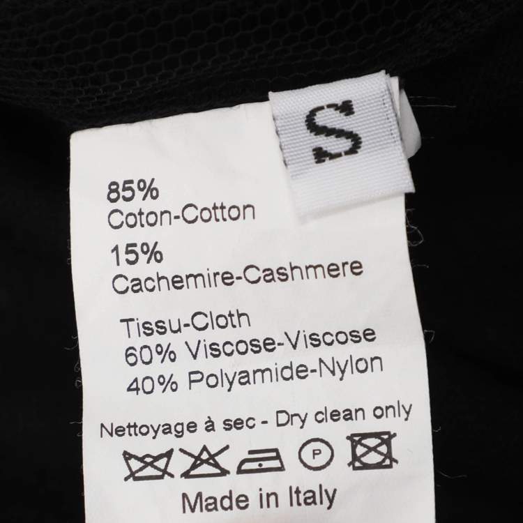 Pre Owned Lanvin Black/Peach Jersey and Lace Tops and Cardigan Set S