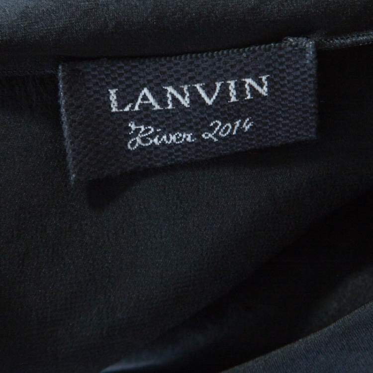 Pre Owned Lanvin Black Draped Sleeveless Top M