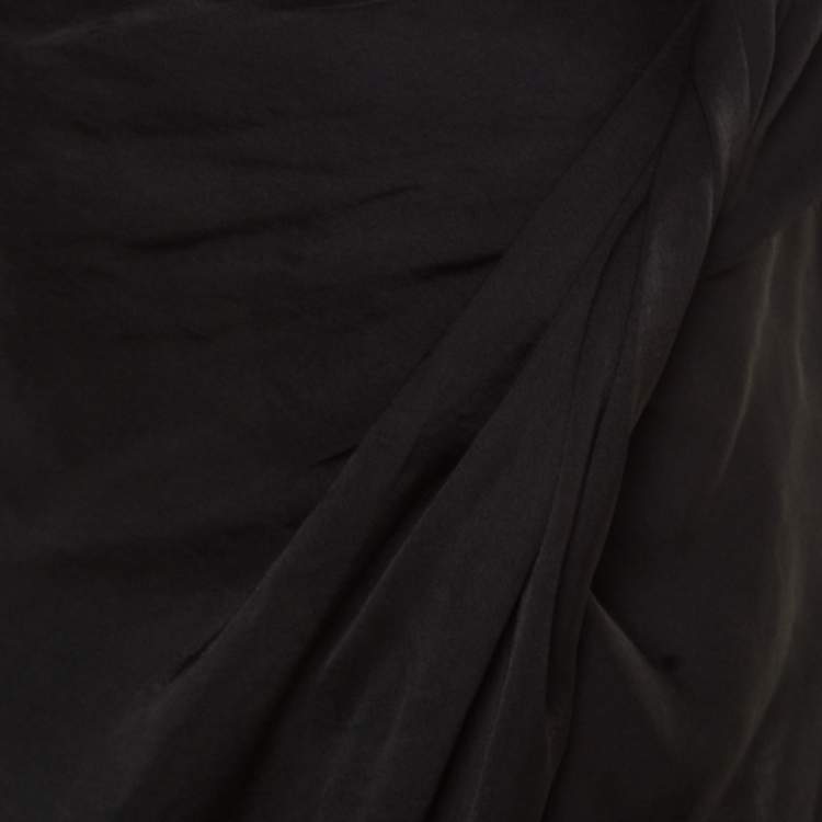 Pre Owned Lanvin Black Draped Sleeveless Top M