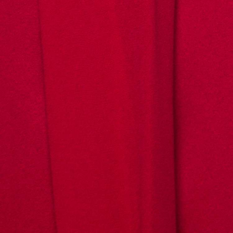 Pre Owned Lanvin Cherry Red Satin Neck Tie Detail Sleeveless Blouse M