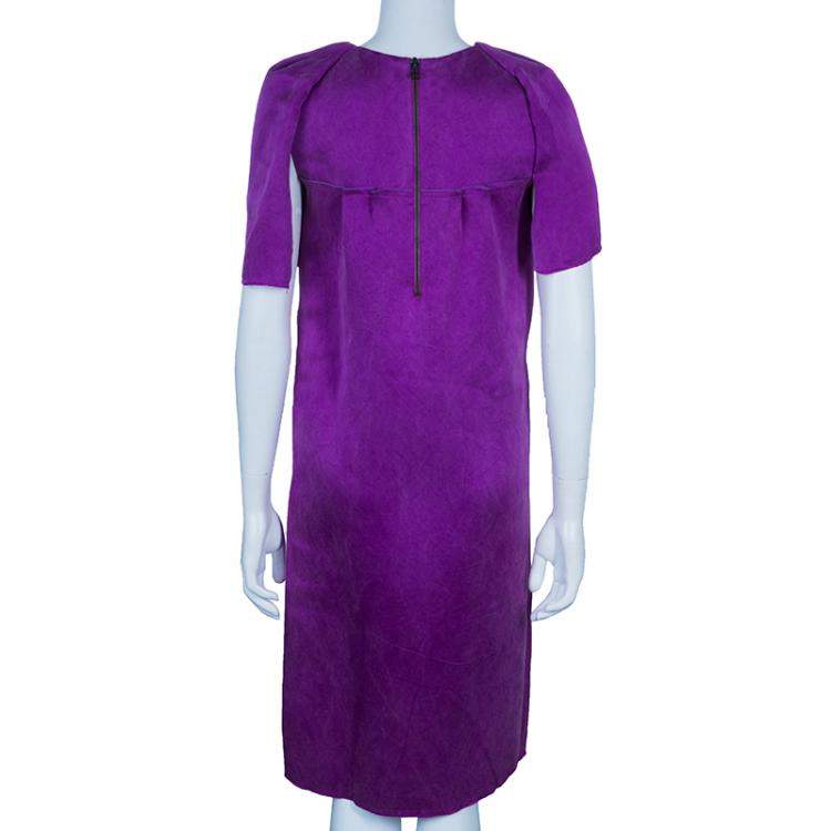 Pre Owned Lanvin F/W 2007 Purple Cape Dress S