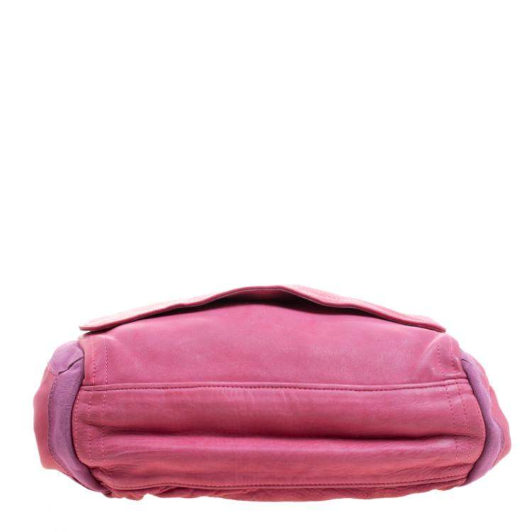 مملوكة مسبقًا Lanvin Pink Leather and Fabric Shoulder Bag