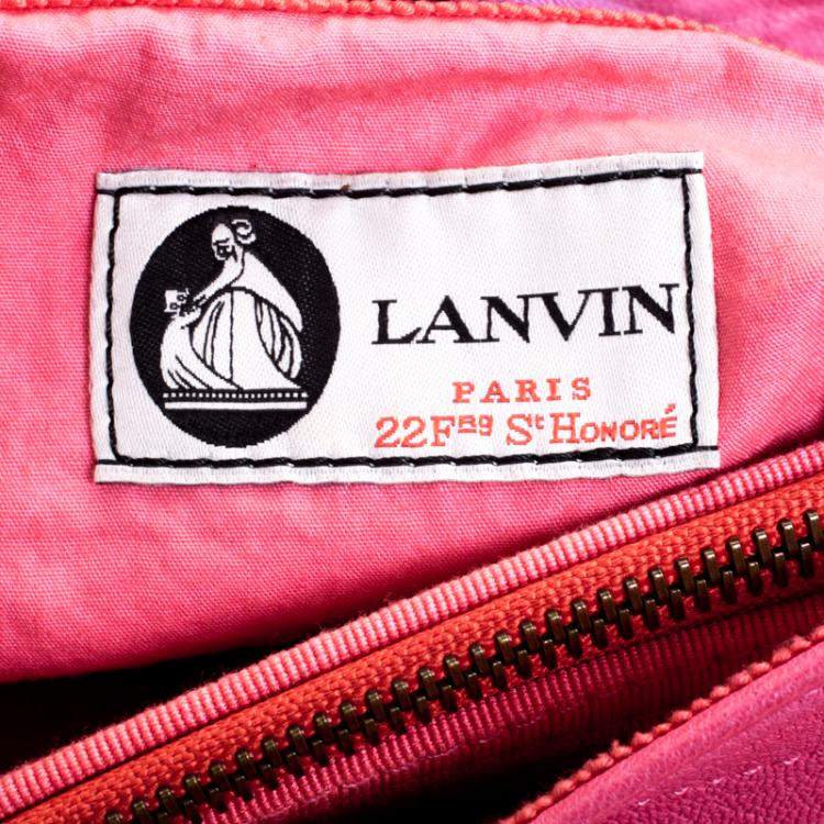 مملوكة مسبقًا Lanvin Pink Leather and Fabric Shoulder Bag